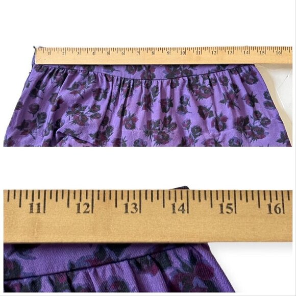 COMME DES GARÇONS Tricot  Floral Print Wool Tiered Midi Skirt - Picture 13 of 14